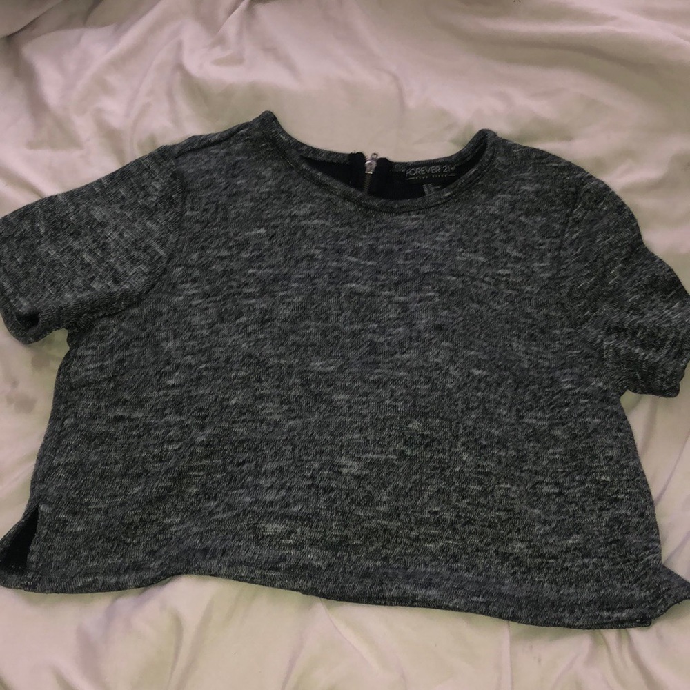Grey crop top